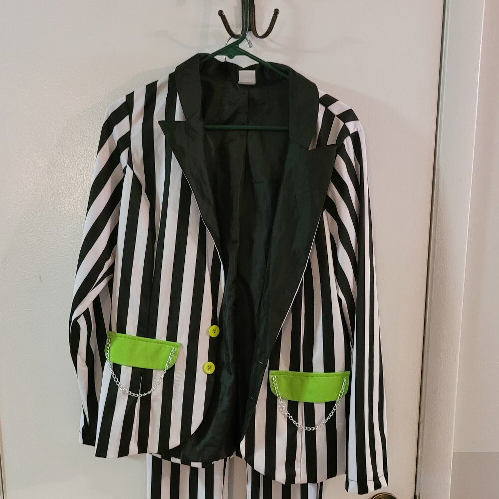 Beetlejuice Costume Size Large- Spirit brand